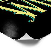 Art Nouveau Weißer Wein Poster (Ecke)