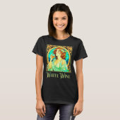 Art Nouveau Weißer Wein T-Shirt (Vorne ganz)