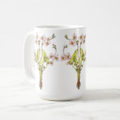 Art Nouveau Whimsical Blooms Kaffeetasse (Vorderseite Links)