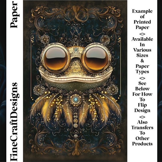 Art Nouveau Whimsical Frosch CM9 Scrapbook Paper (Von Creator hochgeladen)