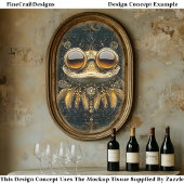 Art Nouveau Whimsical Gold Frosch CM9 Decoupage Seidenpapier