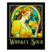 Art Nouveau Whiskey Sour Poster (Vorderseite)