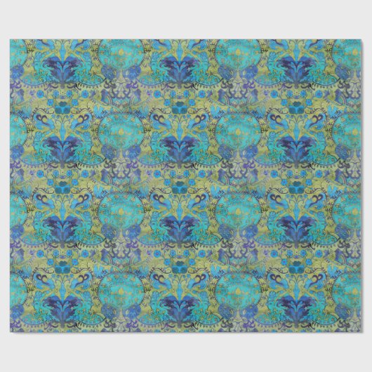 Art Nouveau William Morris 1960er 1970er Mod Retro Geschenkpapier (Flach)
