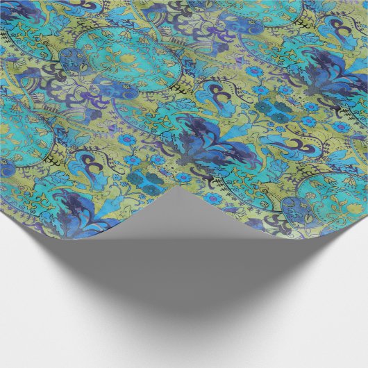 Art Nouveau William Morris 1960er 1970er Mod Retro Geschenkpapier (Ecke)