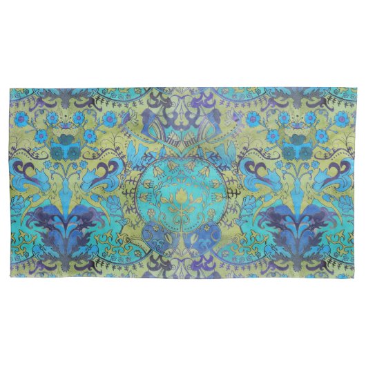 Art Nouveau William Morris 1970s Retro Reversible Kissenbezug (Vorderseite)