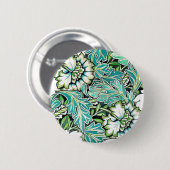 Art Nouveau William morris bluemische Darstellung Button (Vorne & Hinten)
