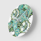 Art Nouveau William morris bluemische Darstellung Runde Wanduhr (Winkel)