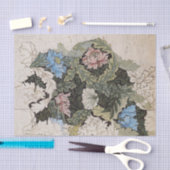 Art Nouveau William morris Blumenmuster Skizze Seidenpapier (Handwerk)