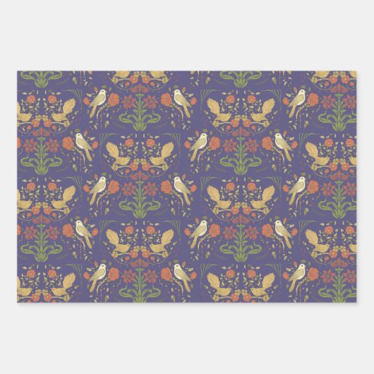 Art Nouveau William Morris Inspiriert Giftwrap Geschenkpapier Set (Vorderseite)