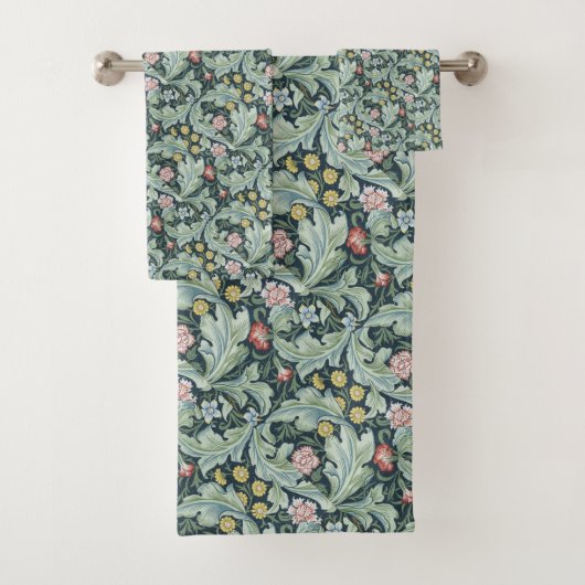 Art Nouveau William Morris Leicester Blume Folia Badhandtuch Set (Insitu)