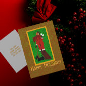 Art Nouveau William Morris Retro Weihnachtskarte Dankeskarte