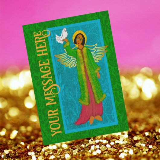 Art Nouveau William Morris Retro Weihnachtskarte Dankeskarte