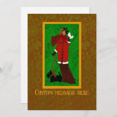 Art Nouveau William Morris Scottie Christmas Card Dankeskarte (Vorne/Hinten)