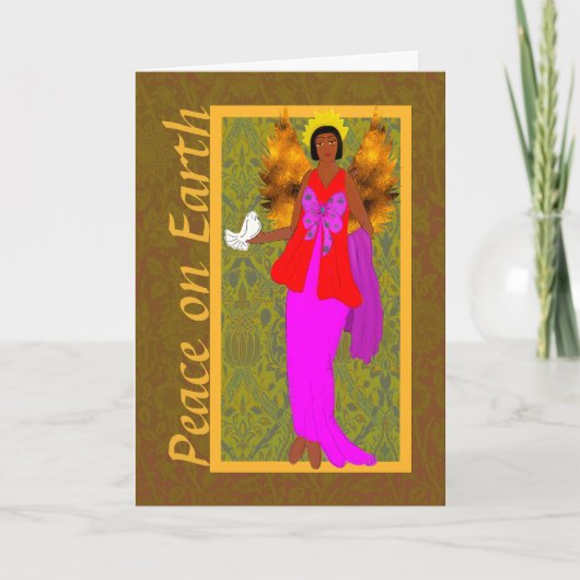 Art Nouveau William Morris Weihnachtskarte Dankeskarte (Vorderseite)