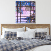 Art Nouveau Willow Tree Landschaftliches Fensterde Leinwanddruck (Insitu (Schlafzimmer))