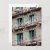 Art Nouveau Windows - Barcelona, Spanien Postkarte (Vorne/Hinten)