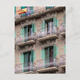 Art Nouveau Windows - Barcelona, Spanien Postkarte