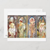 Art Nouveau Windows Postkarte (Vorne/Hinten)