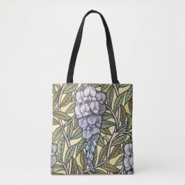 Art nouveau wisteria flower pattern   tasche