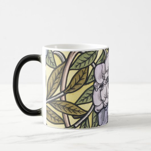Art nouveau wisteria flower pattern   verwandlungstasse (Links)