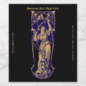 Art Nouveau Woman Apple Cider Template Weinetikett (Einzelnes Label)