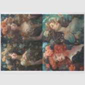 Art Nouveau Woman Collage 1 Dekoupage Paper Seidenpapier (Vorderseite)