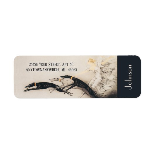 Art Nouveau Woman Greyhounds Louis Icart (Vorne)