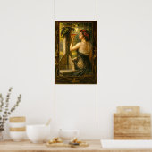 Art Nouveau Woman In Vineyard With Wine Poster (Küche)