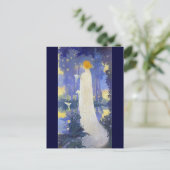 Art Nouveau Woman mit Calla Lilies Postkarte (Stehend Vorderseite)