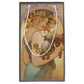Art Nouveau Woman Mucha Beautiful Kleine Geschenktüte (Rückseite)