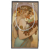 Art Nouveau Woman Mucha Beautiful Kleine Geschenktüte (Vorderseite)