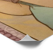 Art Nouveau Woman Mucha Beautiful Poster (Ecke)