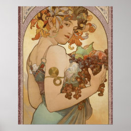 Art Nouveau Woman Mucha Beautiful Poster