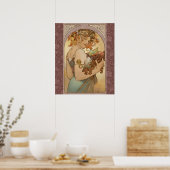 Art Nouveau Woman Mucha Beautiful Poster (Küche)
