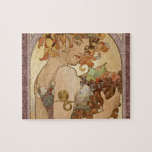 Art Nouveau Woman Mucha Beautiful Puzzle (Horizontal)
