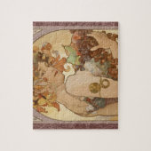 Art Nouveau Woman Mucha Beautiful Puzzle (Vertikal)