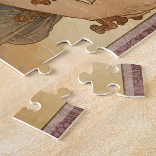 Art Nouveau Woman Mucha Beautiful Puzzle (Seite)