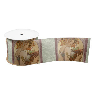 Art Nouveau Woman Mucha Beautiful Satinband