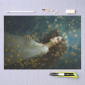 Art Nouveau, Woman with gold accents, Decoupage Seidenpapier (Handwerk)