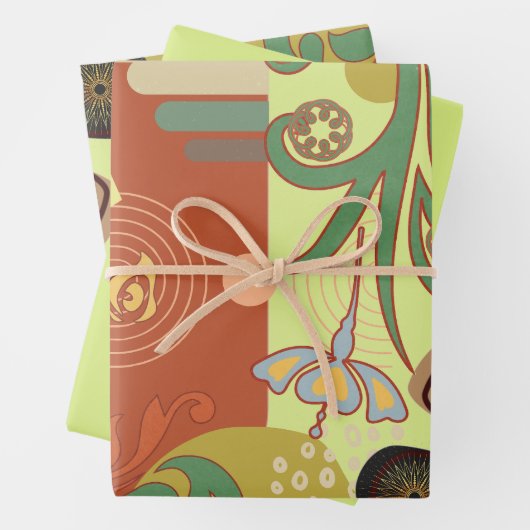 Art Nouveau Wrapping Paper Geschenkpapier Set (Beispiel)