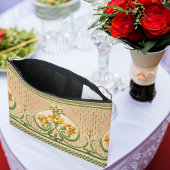 Art Nouveau Yellow Bouquets Medallion Hochzeit Zubehörtasche