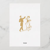 Art Nouveau Yellow Floral Border by Alphonse Mucha Folieneinladung (Rückseite)