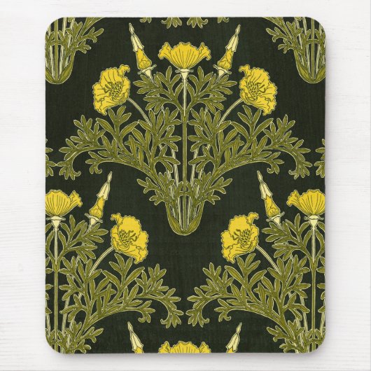 Art Nouveau Yellow Flowers - Mousepad (Vorne)