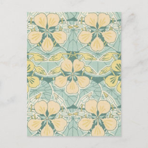 Art Nouveau zartes vintage Blumenmuster Postkarte