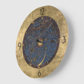 Art Nouveau Zodiac Clock Große Wanduhr (Winkel)