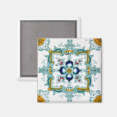 Art Nouveau's Majolica Tiles Magnet (Vorderseite/Rückseite)