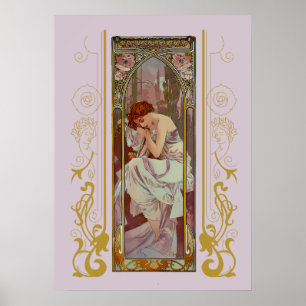 Art Noveau – Nachtruhe von Alphonse Mucha Poster