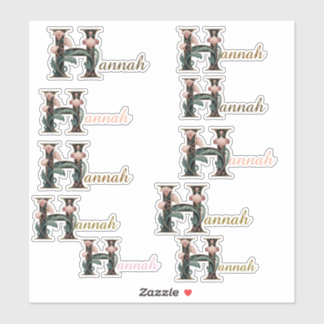 Art Nuevo Buchstabe H Vinyl Namensaufkleber Aufkleber