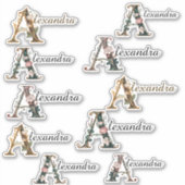 Art Nuevo Letter A Vinyl Name Stickers Aufkleber (Vorderseite)