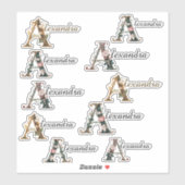 Art Nuevo Letter A Vinyl Name Stickers Aufkleber (Blatt)